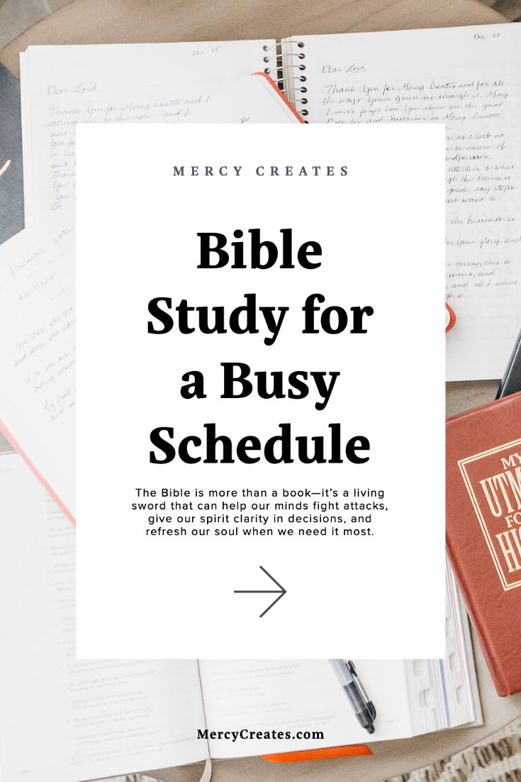 Do you feel like your season of life is too busy to sit down and study? Here are techniques and resources to help integrate more Bible reading and studying into your day!