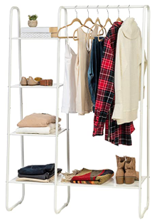 Garment Rack with Shelves 